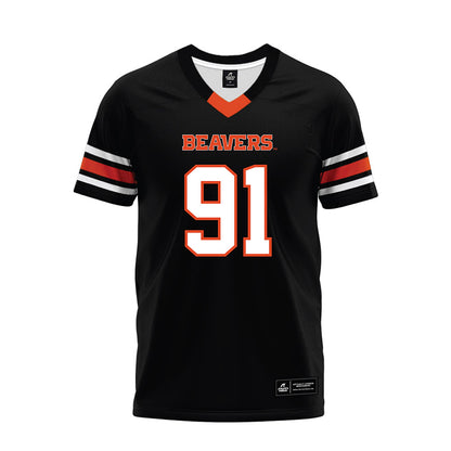 Oregon State - NCAA Football : Jaylen Hill - Black Premium Football Jersey-0