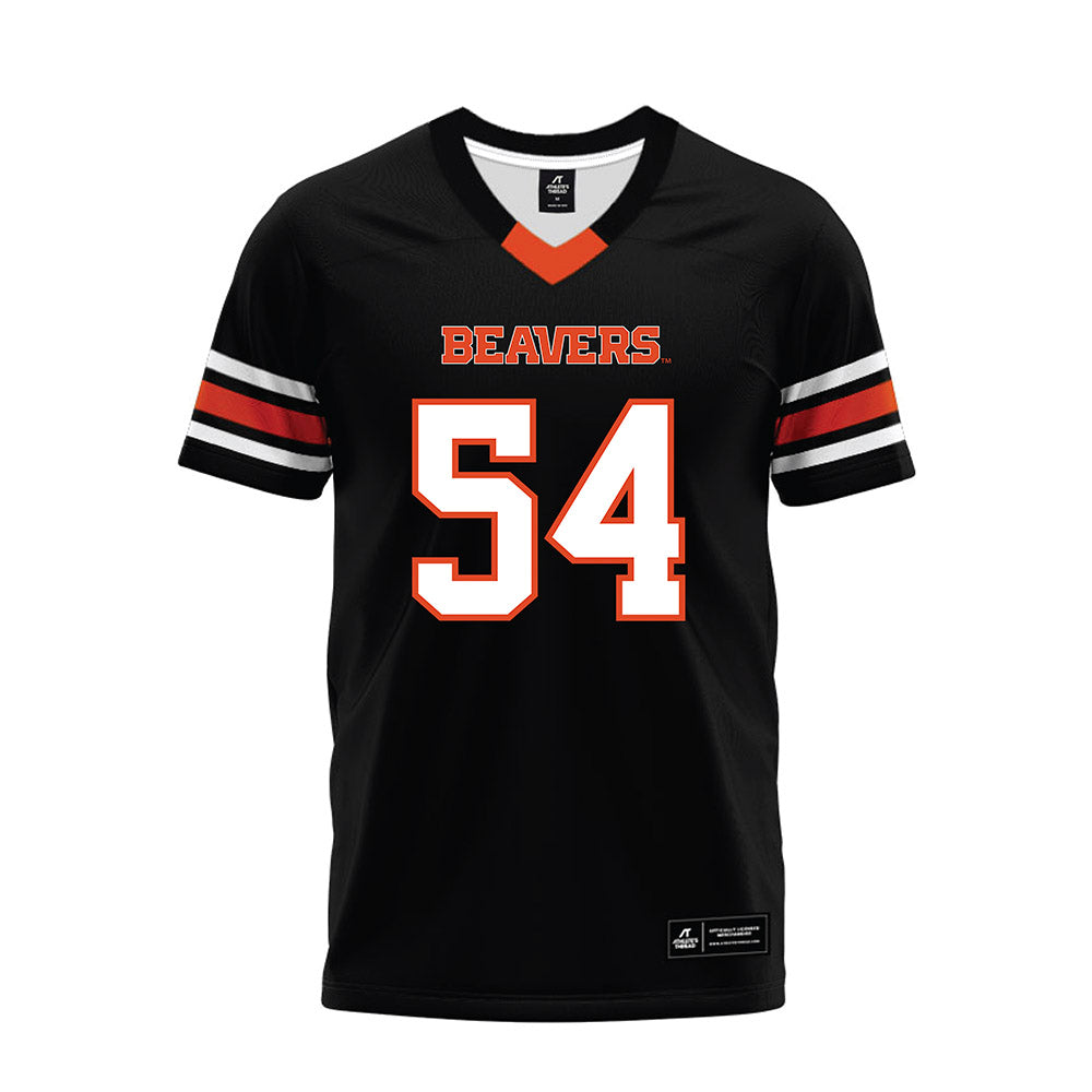 Oregon State - NCAA Football : Adam Hawkes - Black Premium Football Jersey-0