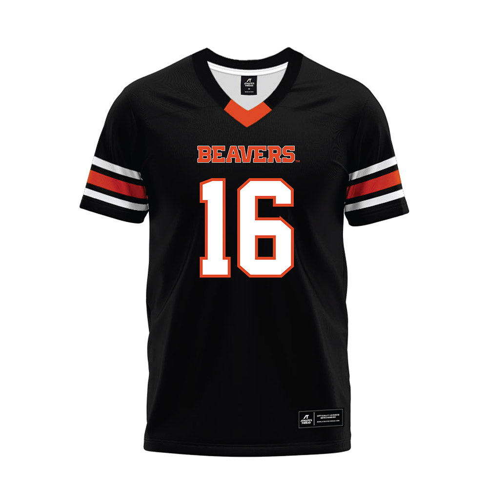 Oregon State - NCAA Football : Kallen Gutridge - Black Premium Football Jersey-0
