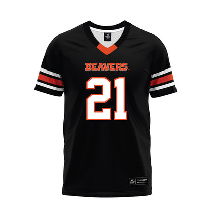 Oregon State - NCAA Football : Cornell Hatcher Jr - Black Premium Football Jersey-0