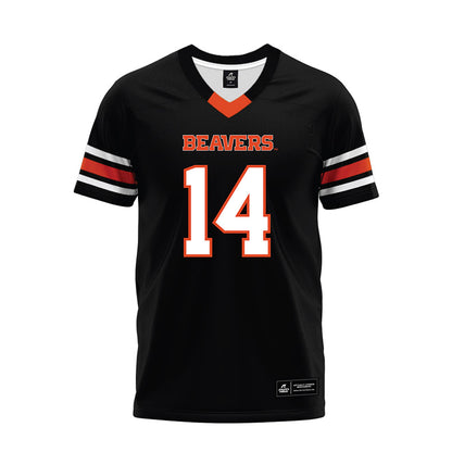 Oregon State - NCAA Football : Eddie Freauff - Black Premium Football Jersey-0