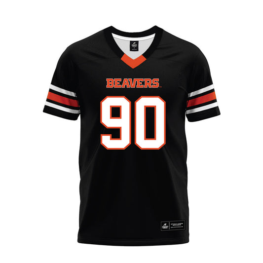 Oregon State - NCAA Football : Daniel Matagi - Black Premium Football Jersey-0
