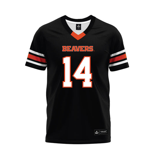 Oregon State - NCAA Football : Kord Shaw - Black Premium Football Jersey-0