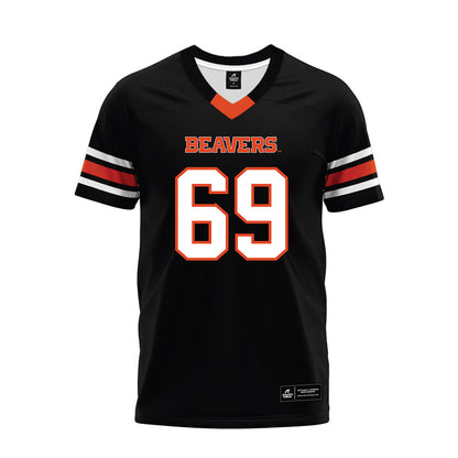 Oregon State - NCAA Football : Jacob Strand - Black Premium Football Jersey-0