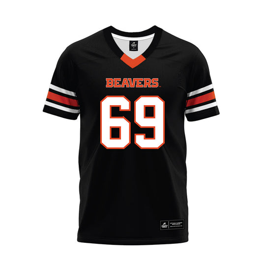 Oregon State - NCAA Football : Jacob Strand - Black Premium Football Jersey-0