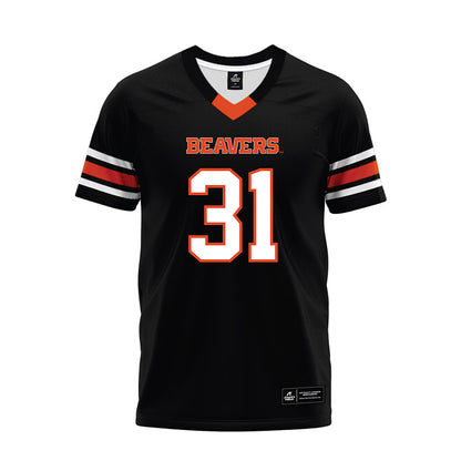 Oregon State - NCAA Football : Max Walker - Black Premium Football Jersey-0