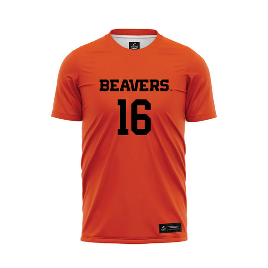 Oregon State - NCAA Men's Soccer : Massimo Meneses - Orange Soccer Jersey-0