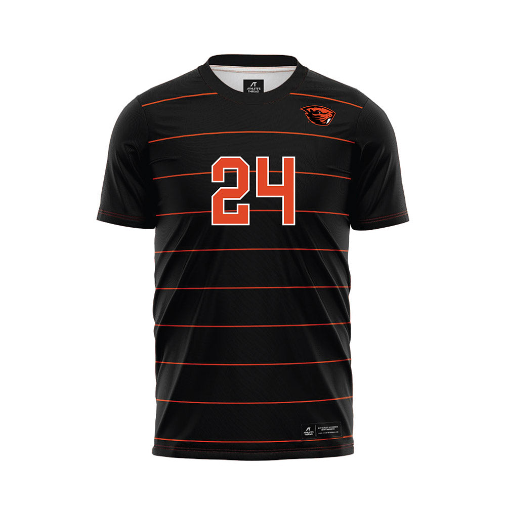 Oregon State - NCAA Women's Soccer : Nathalie Lewis - Black Soccer Jersey-0