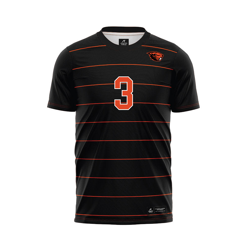 Oregon State - NCAA Women's Soccer : Lindsey Antonson - Black Soccer Jersey-0