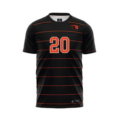 Oregon State - NCAA Women's Soccer : Sawyer Service - Black Soccer Jersey-0