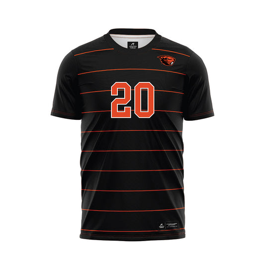 Oregon State - NCAA Women's Soccer : Sawyer Service - Black Soccer Jersey-0