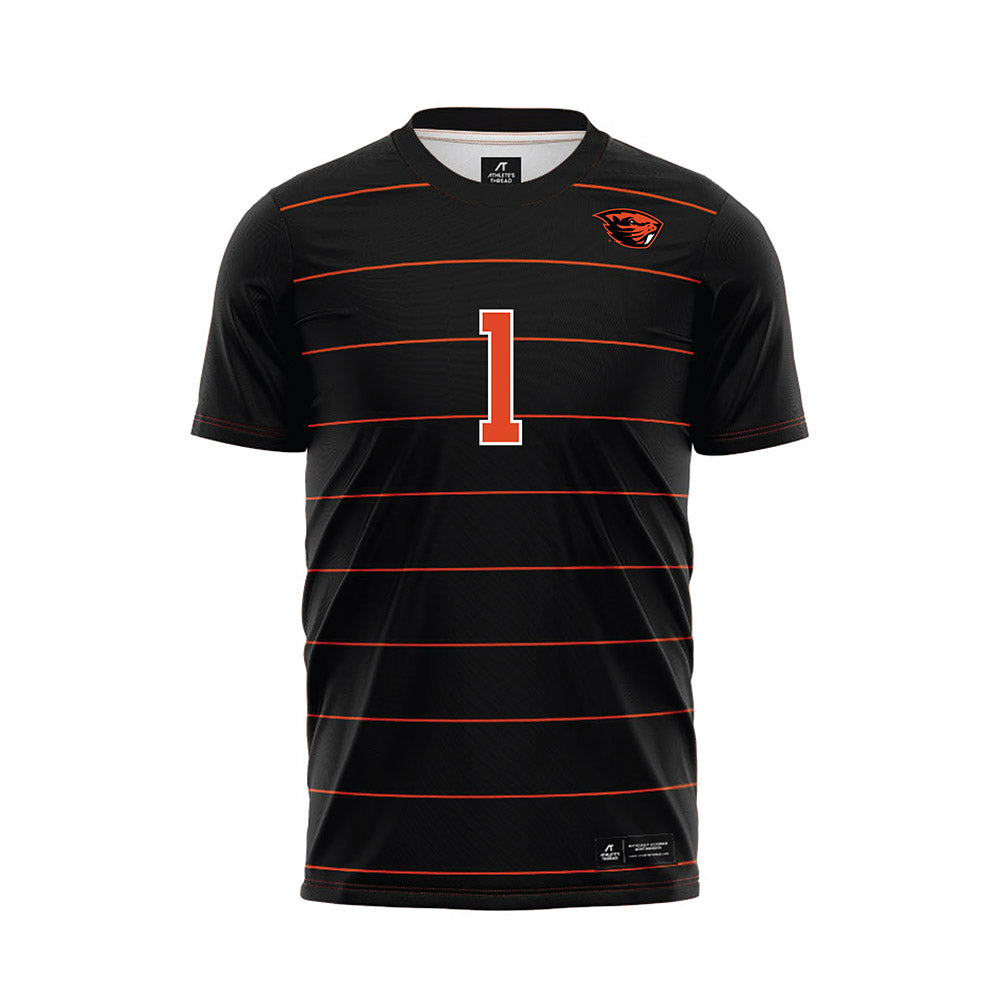 Oregon State - NCAA Women's Soccer : mya sanchez - Black Soccer Jersey-0