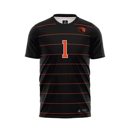 Oregon State - NCAA Women's Soccer : mya sanchez - Black Soccer Jersey-0