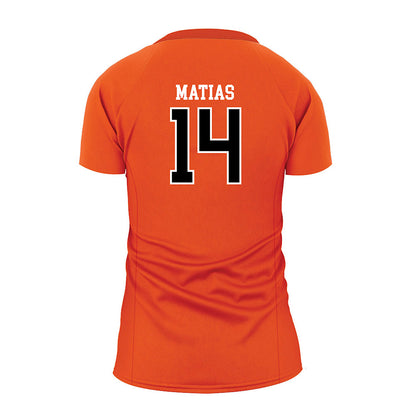 Oregon State - NCAA Women's Volleyball : Jackie Matias - Orange Volleyball Jersey-1