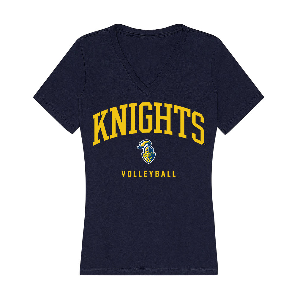 Neumann - NCAA Men's Volleyball : Javier Santos - Women's V-Neck T-Shirt-0