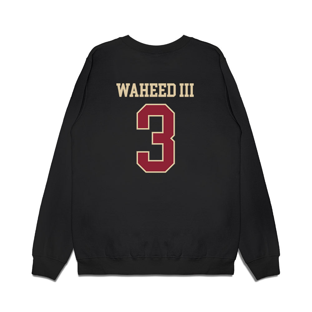 Boston College - NCAA Men's Basketball : Akbar Waheed III - Vintage Basketball Premium Crewneck Sweatshirt-1
