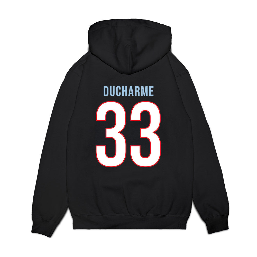 UConn - NCAA Women's Basketball : Caroline Ducharme - Vintage Shersey Premium Hooded Sweatshirt-1