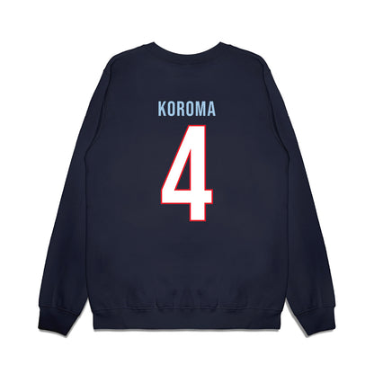 UConn - NCAA Men's Basketball : Dwayne Koroma - Vintage Shersey Premium Crewneck Sweatshirt-1
