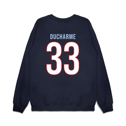 UConn - NCAA Women's Basketball : Caroline Ducharme - Vintage Shersey Premium Crewneck Sweatshirt-1