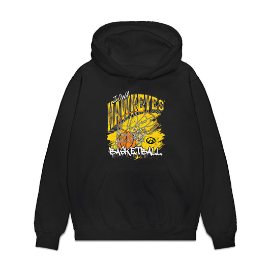 Iowa - NCAA Women's Basketball : Kennise Johnson - Hawkeyes Sherseys Premium Hooded Sweatshirt-0