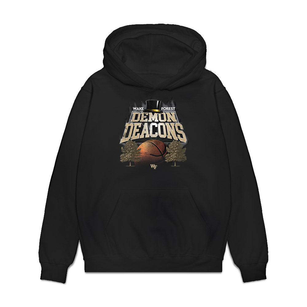 Wake Forest - NCAA Men's Basketball : Juke Harris - Vintage Basketball Premium Hooded Sweatshirt-0