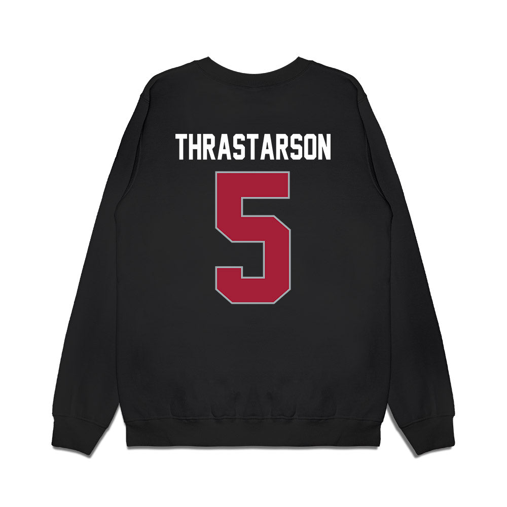 WSU - NCAA Men's Basketball : Tomas Thrastarson - Cougars Shersey Premium Crewneck Sweatshirt-1