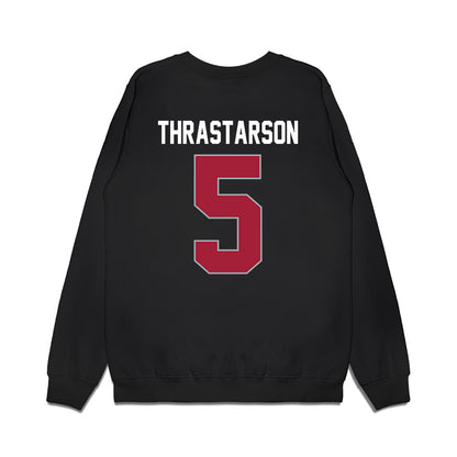 WSU - NCAA Men's Basketball : Tomas Thrastarson - Cougars Shersey Premium Crewneck Sweatshirt-1