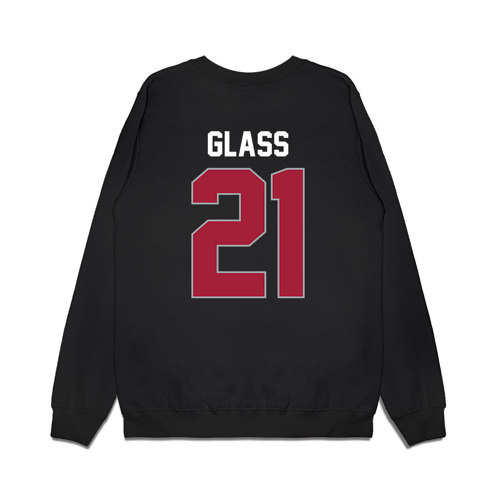 WSU - NCAA Men's Basketball : Ace Glass - Cougars Shersey Premium Crewneck Sweatshirt-1