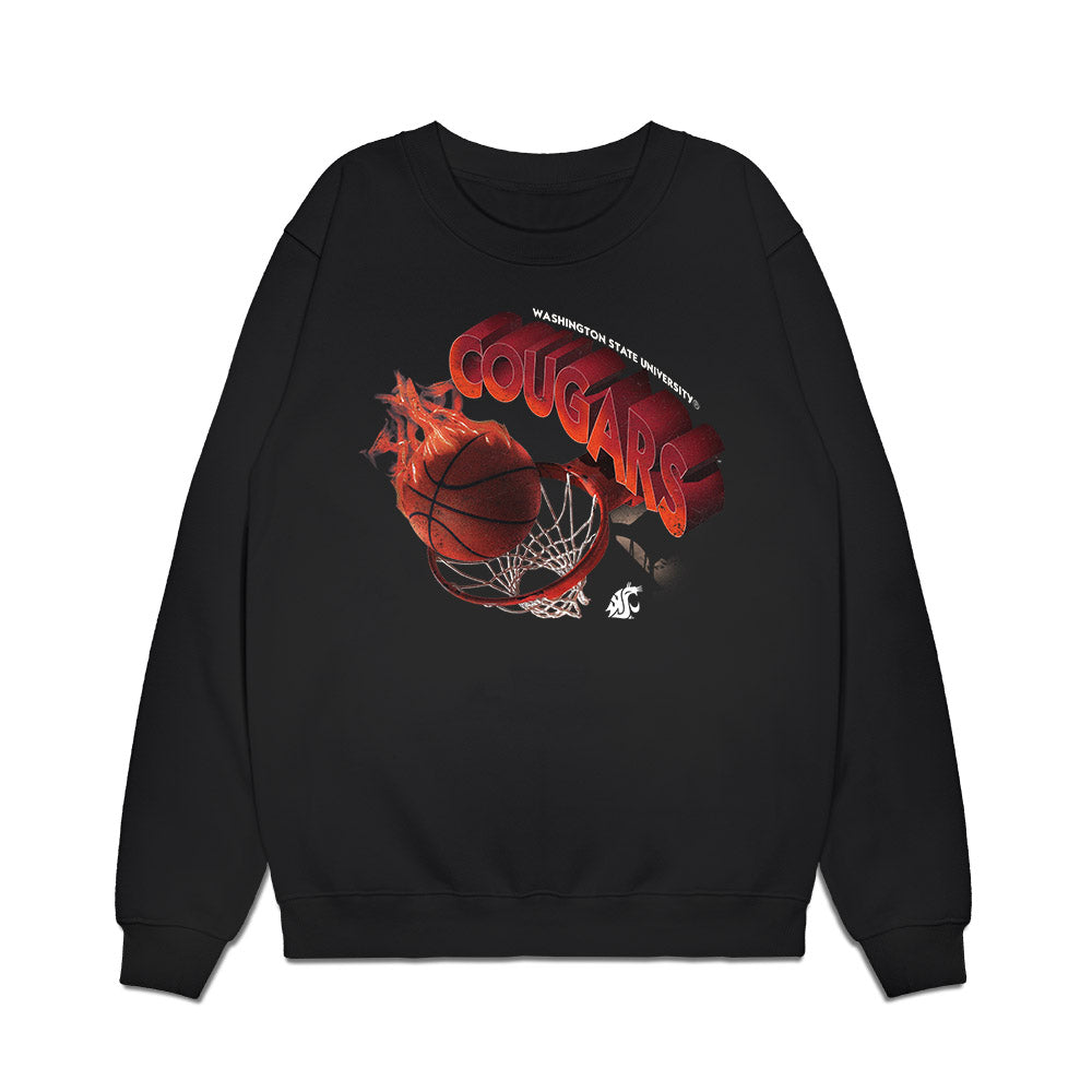 WSU - NCAA Men's Basketball : Ace Glass - Cougars Shersey Premium Crewneck Sweatshirt-0