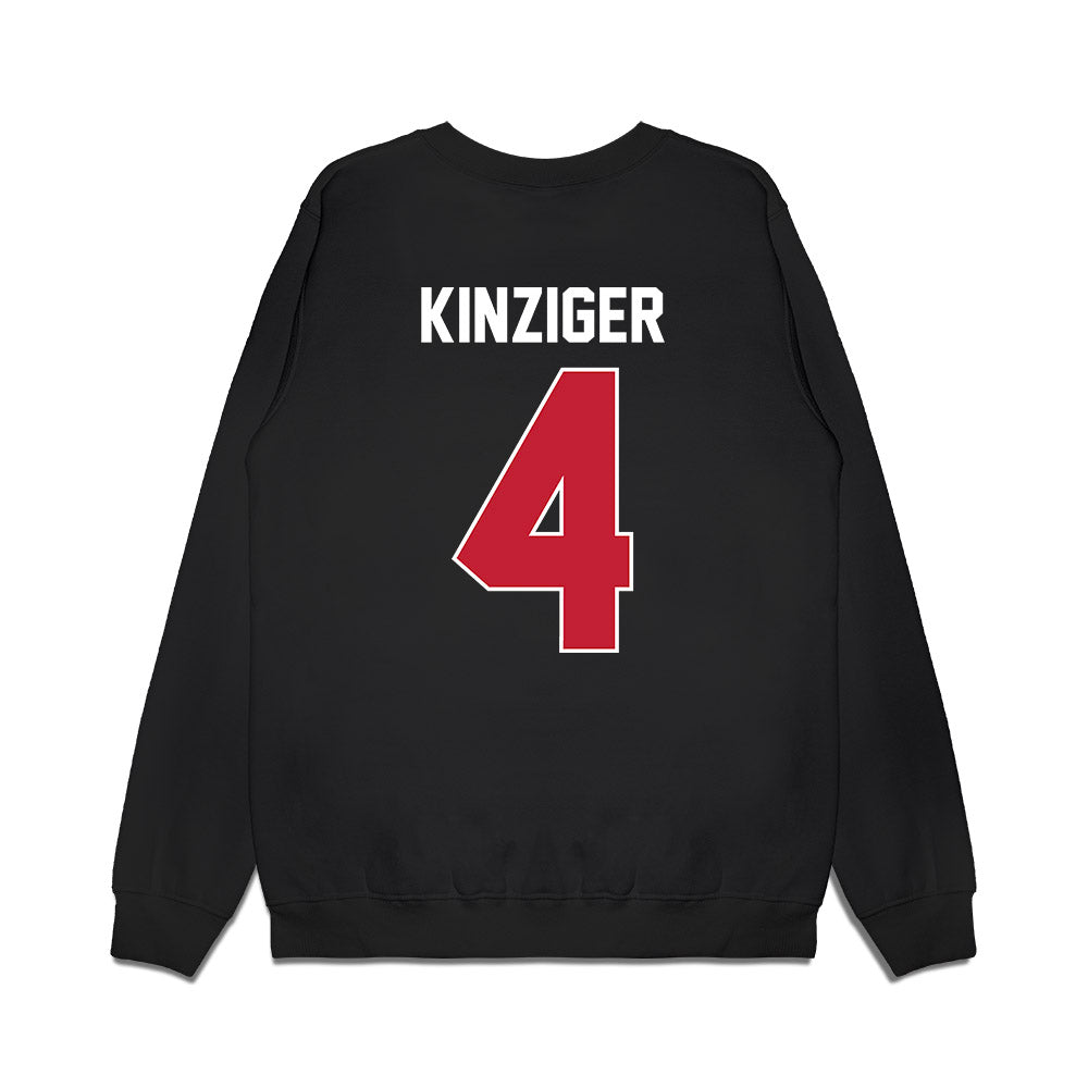Wisconsin - NCAA Men's Basketball : Zach Kinziger - Badgers Shersey Premium Crewneck Sweatshirt-1