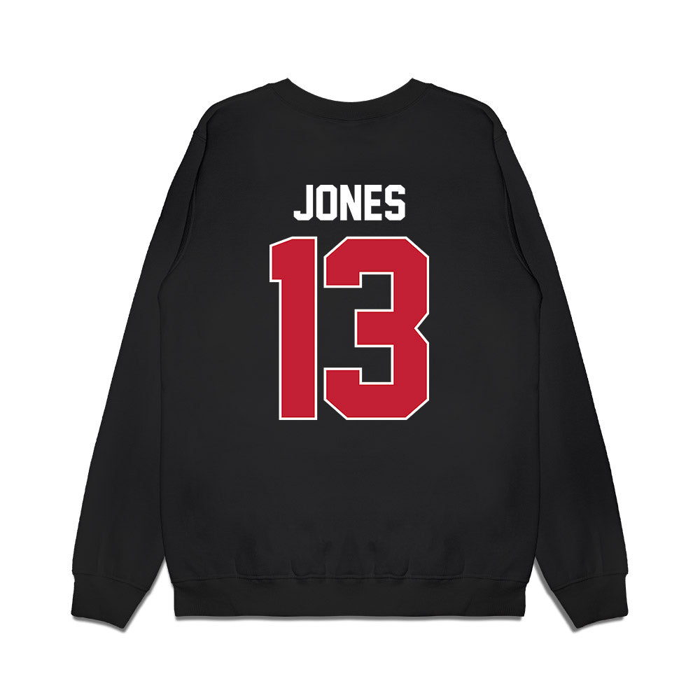Wisconsin - NCAA Men's Basketball : Hayden Jones - Badgers Shersey Premium Crewneck Sweatshirt-1