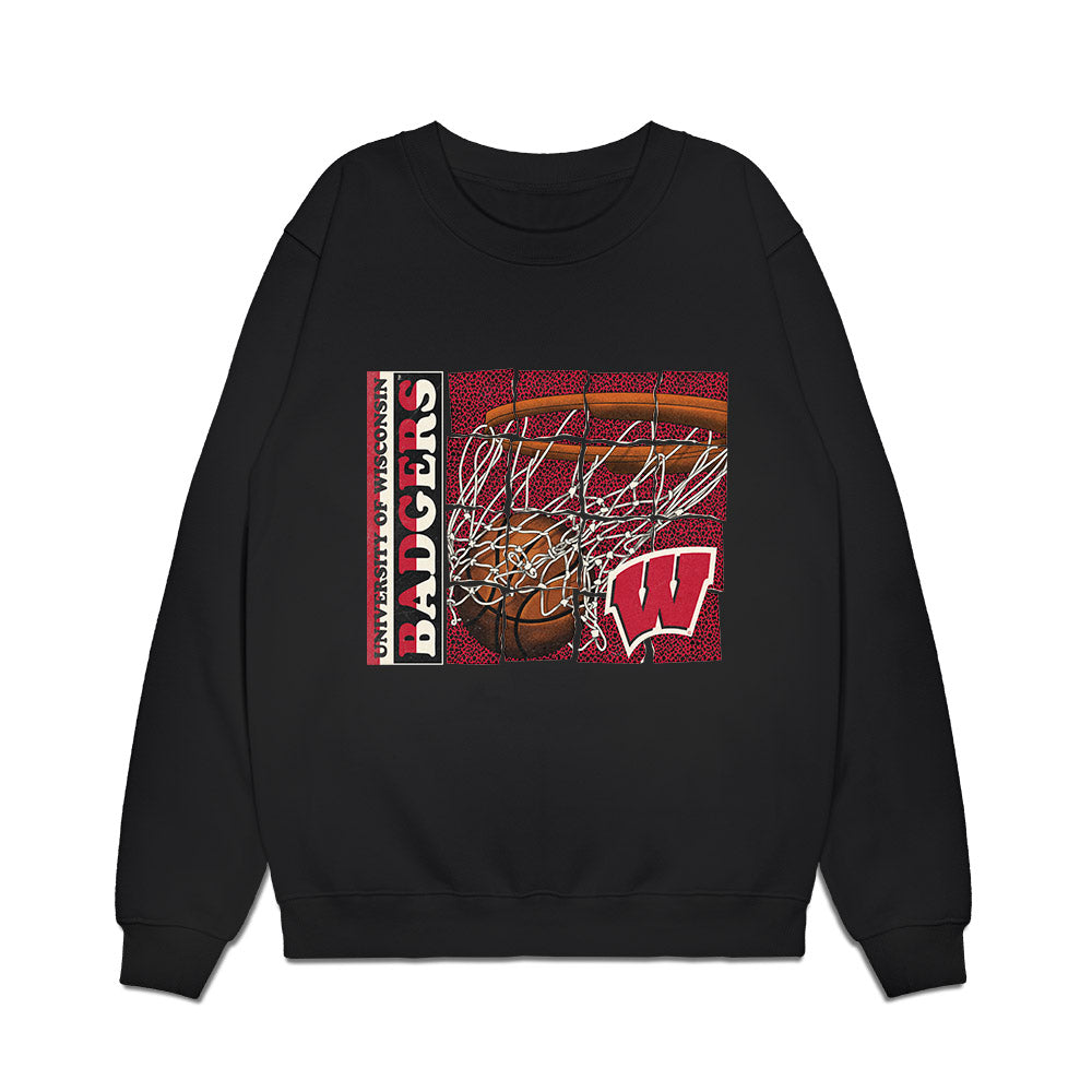 Wisconsin - NCAA Men's Basketball : Hayden Jones - Badgers Shersey Premium Crewneck Sweatshirt-0