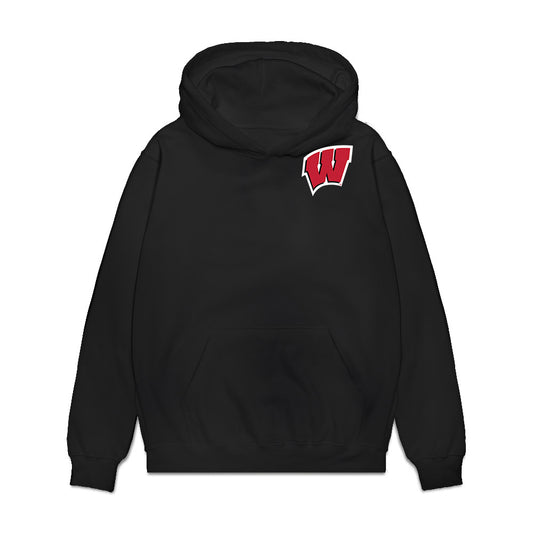 Wisconsin - NCAA Men's Basketball : Nolan Winter - Badgers Shersey Premium Hooded Sweatshirt-0