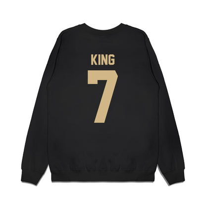 Purdue - NCAA Men's Basketball : Samuel King - Vintage Basketball Premium Crewneck Sweatshirt-1