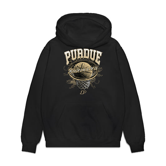 Purdue - NCAA Men's Basketball : Samuel King - Vintage Basketball Premium Hooded Sweatshirt-0