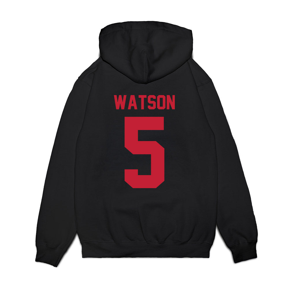 Ohio State - NCAA Women's Basketball : Ava Watson - Vintage Basketball Premium Hooded Sweatshirt-1