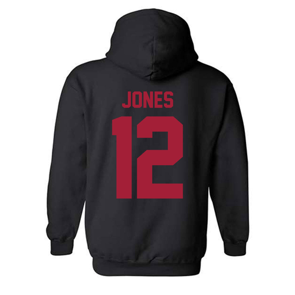 Oklahoma - NCAA Men's Basketball : Jadon Jones - Sports Shersey Hooded Sweatshirt-1