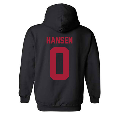 Oklahoma - NCAA Men's Basketball : Jake Hansen - Sports Shersey Hooded Sweatshirt-1