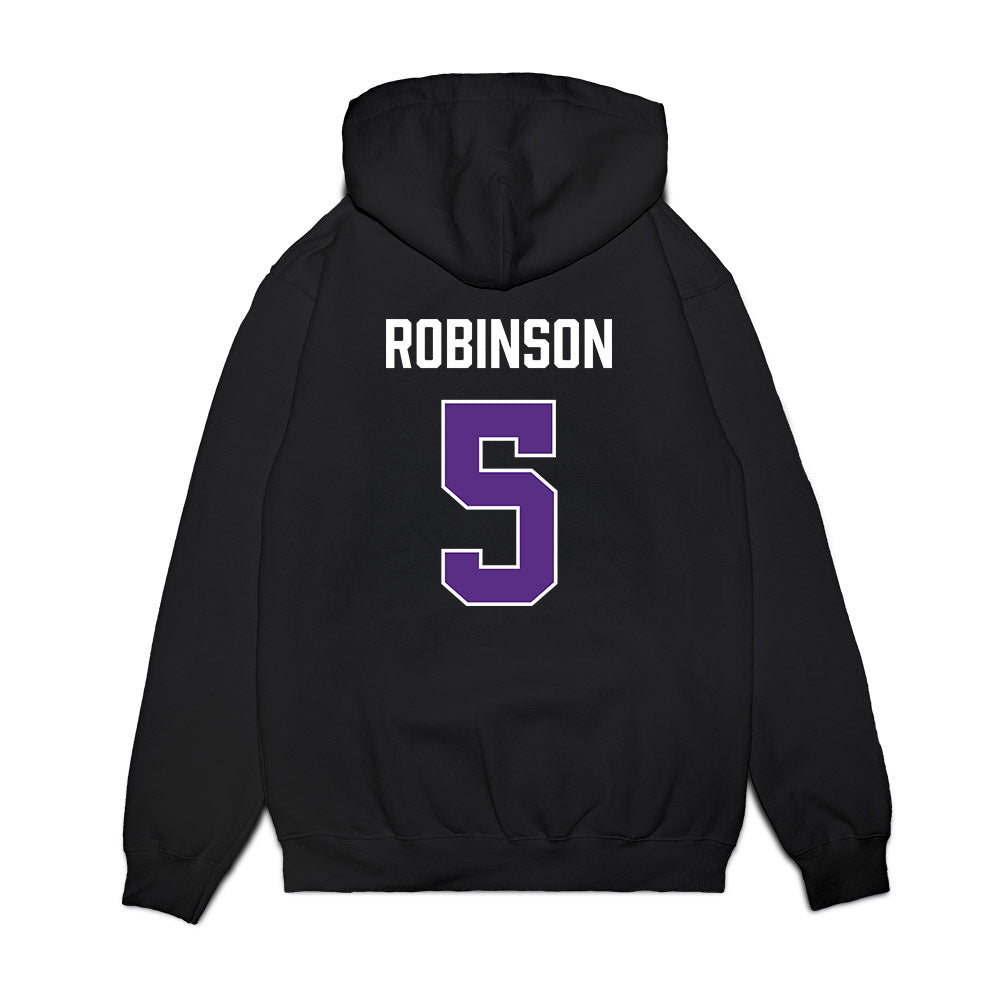 TCU - NCAA Men's Basketball : Micah Robinson - Vintage Basketball Premium Hooded Sweatshirt-1