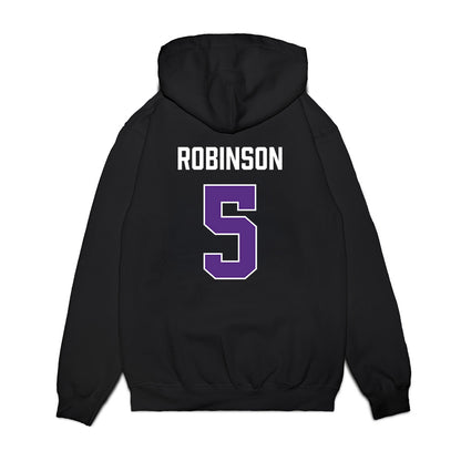 TCU - NCAA Men's Basketball : Micah Robinson - Vintage Basketball Premium Hooded Sweatshirt-1