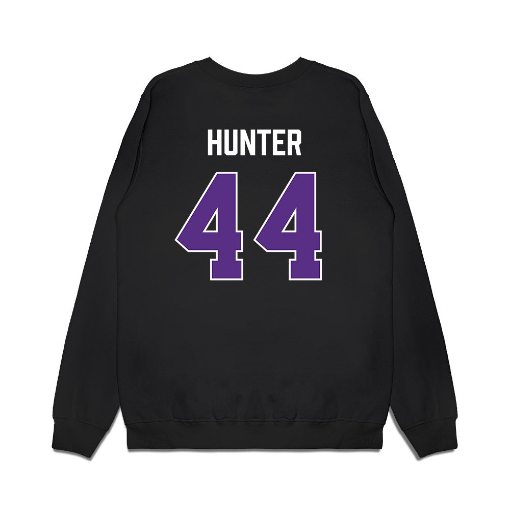 TCU - NCAA Women's Basketball : Emily Hunter - Vintage Basketball Premium Crewneck Sweatshirt-1