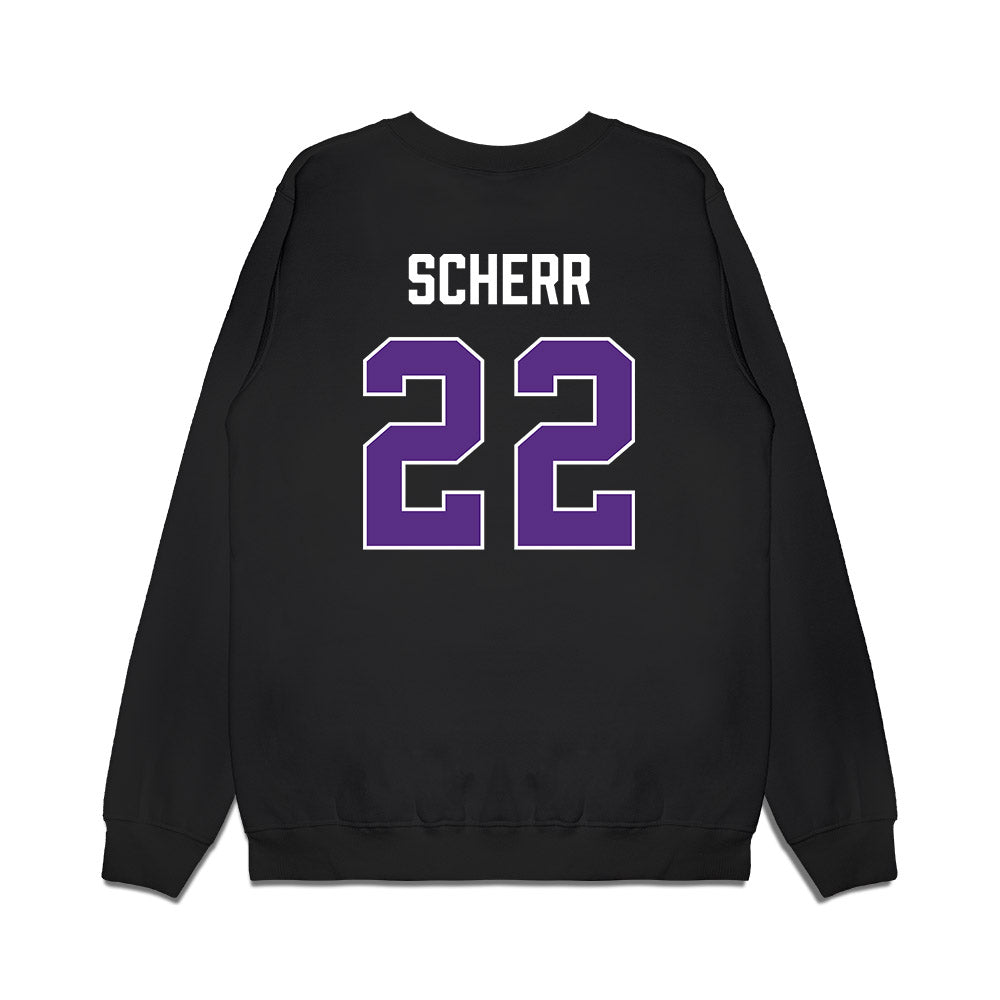 TCU - NCAA Women's Basketball : Maddie Scherr - Vintage Basketball Premium Crewneck Sweatshirt-1