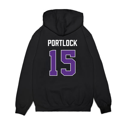TCU - NCAA Women's Basketball : Sarah Portlock - Vintage Basketball Premium Hooded Sweatshirt-1