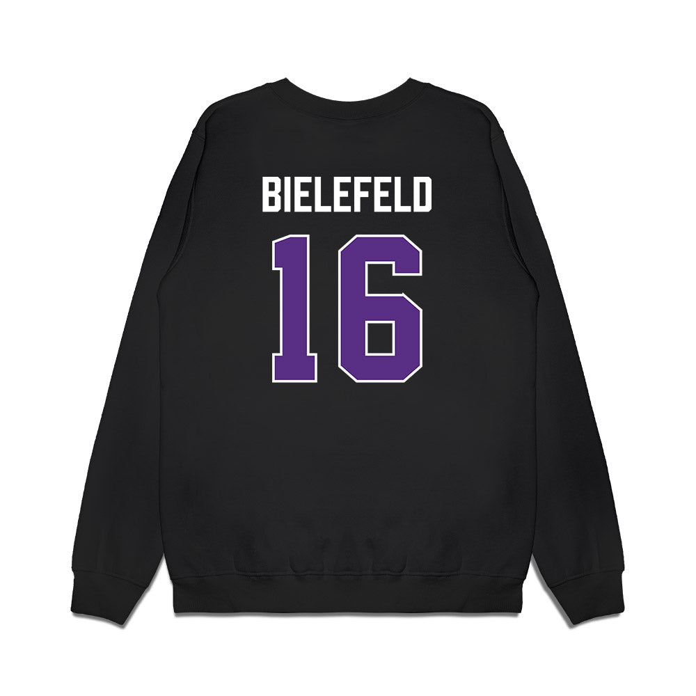TCU - NCAA Women's Basketball : Clara Bielefeld - Vintage Basketball Premium Crewneck Sweatshirt-1