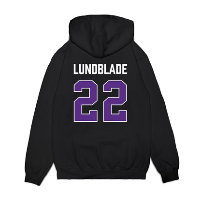 TCU - NCAA Men's Basketball : Tyler Lundblade - Vintage Basketball Premium Hooded Sweatshirt-1