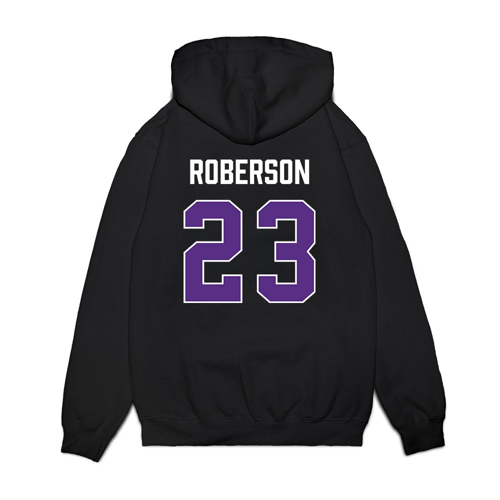TCU - NCAA Women's Basketball : Aaliyah Roberson - Vintage Basketball Premium Hooded Sweatshirt-1