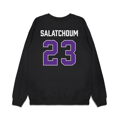 TCU - NCAA Men's Basketball : Vianney Salatchoum - Vintage Basketball Premium Crewneck Sweatshirt-1