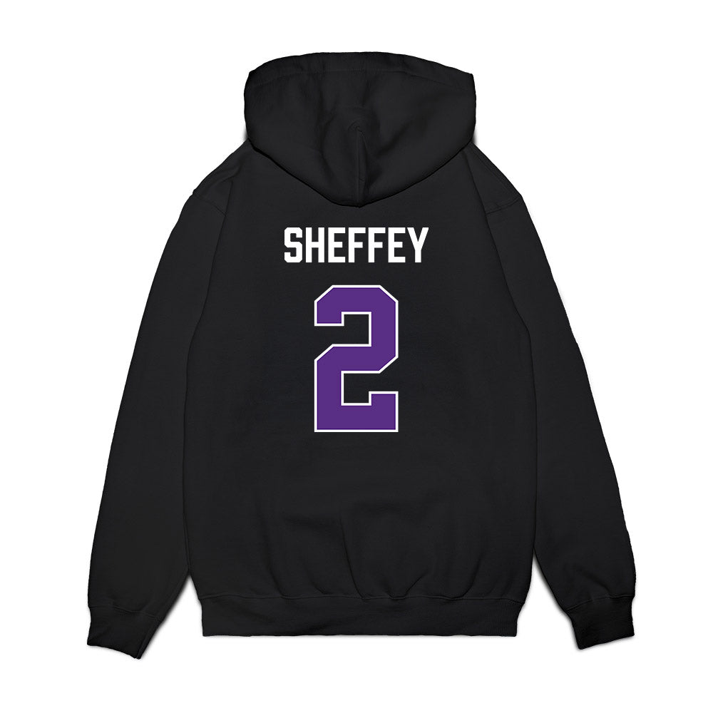 TCU - NCAA Women's Basketball : Veronica Sheffey - Vintage Basketball Premium Hooded Sweatshirt-1