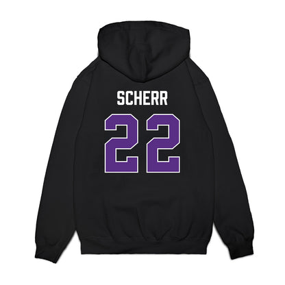 TCU - NCAA Women's Basketball : Maddie Scherr - Vintage Basketball Premium Hooded Sweatshirt-1