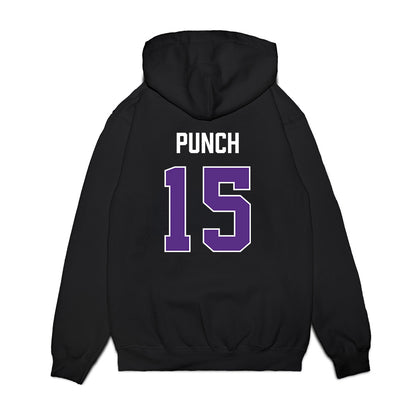 TCU - NCAA Men's Basketball : David Punch - Vintage Basketball Premium Hooded Sweatshirt-1